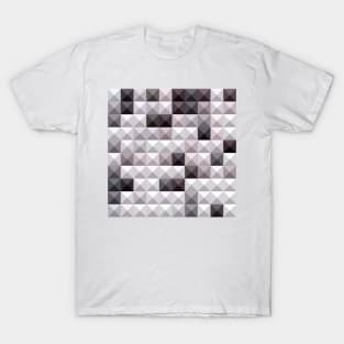 Davy Gray Abstract Low Polygon Background T-Shirt